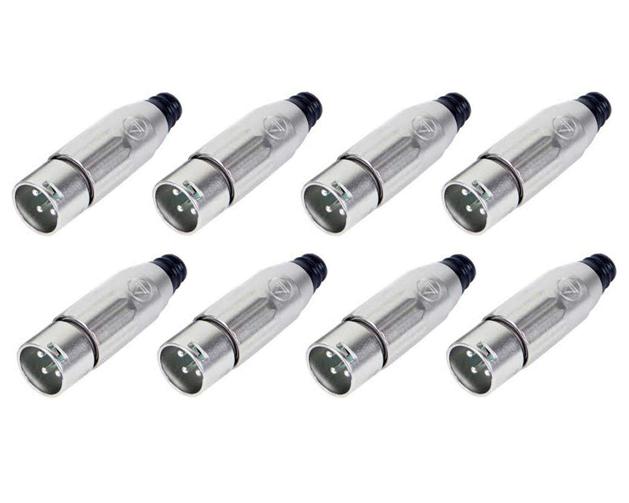 8 Switchcraft AAA3MZ AAA Series 3 Pin XLR Male Cable Mount, Silver Pins / Nickel Metal