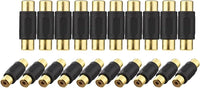 Thumbnail for 20 Pack Female to Female Gold RCA cable cord Coupler Joiner barrel Connectors