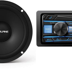 Alpine UTE-73BT Digital Media Receiver + EL-E65C-G 6.5" Component Speaker Set