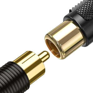 Absolute FF-100B-10 Gold RCA Female-to-Female Coupler Adapter 10 Pack
