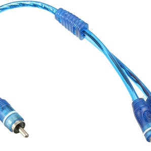 2 Absolute ABC-2F1M BLUE Y-Adapter 2F-1M RCA Interconnect Audio Cable