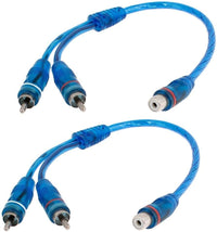 Thumbnail for 10 Absolute ABC-1F2M BLUE Y-Adapter ABC Series RCA Interconnect Audio Cables