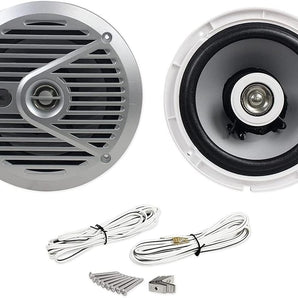 Alpine SPS-M601 110W 6-1/2" 6.5" 2-Way Type-S Marine Coaxial Speakers Silver