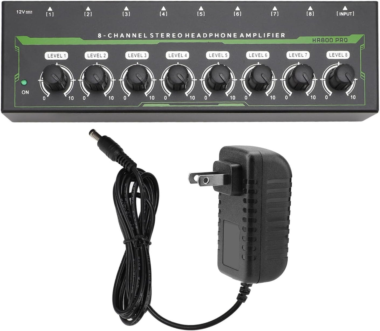 MR DJ Microamp HA800PRO Ultra-compact 8-channel stereo headphone amplifier