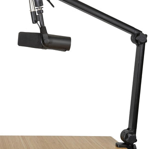 Gator Frameworks GFWMICBCBM3000 Deluxe Frameworks Desktop Mic Boom Stand - Bundle with Microphone Windscreen, XLR Cable