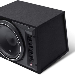 Rockford Fosgate P2-1X12 12" Subwoofer Loaded Enclosure with 800W Peak Power and sleek design.