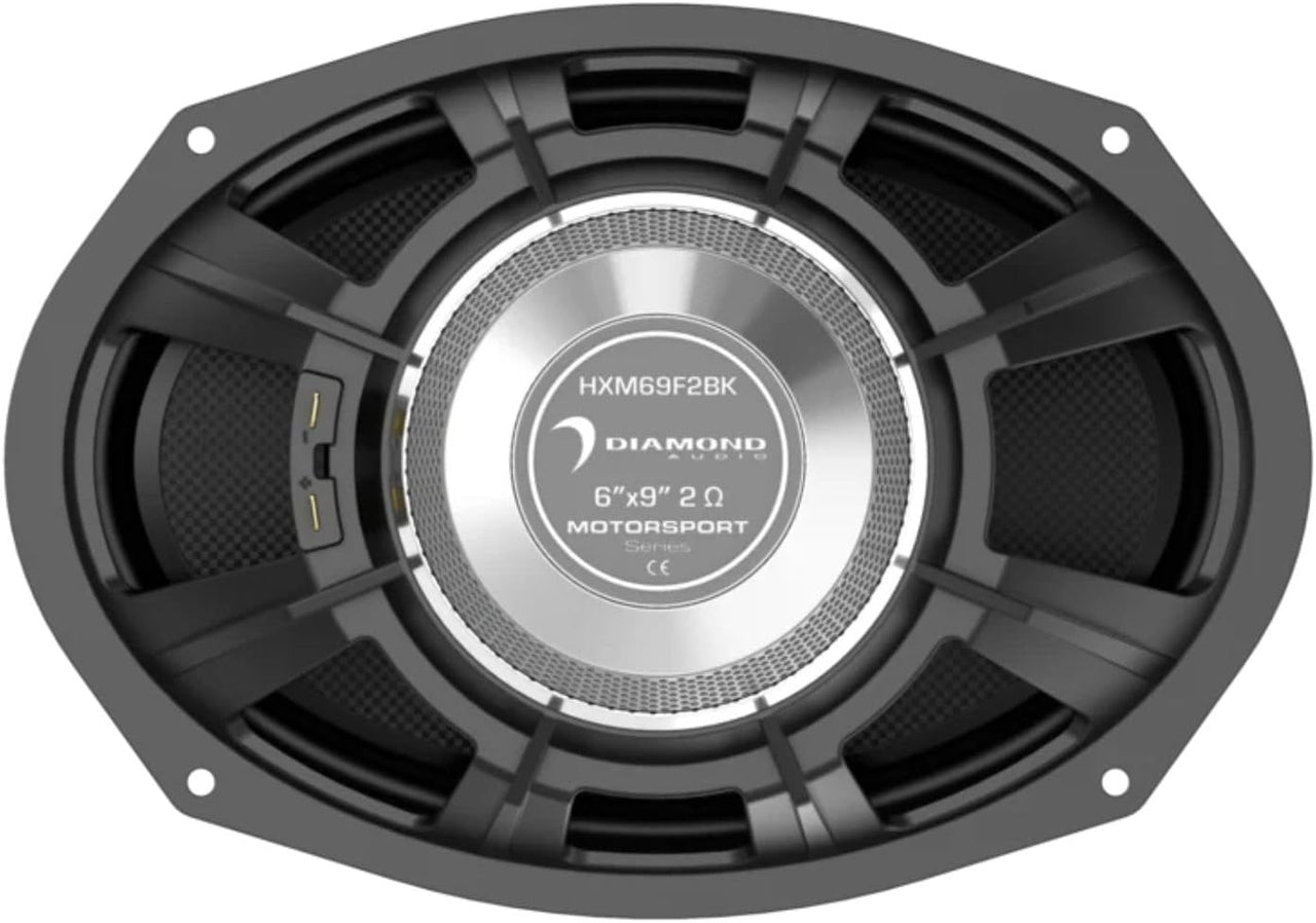 Diamond Audio HXM69F2BK 6"x9" 2-Way 2Ω High Output Marine Speaker