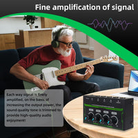 Thumbnail for MR DJ Microamp HA400PRO Ultra-compact 4-channel stereo headphone amplifier