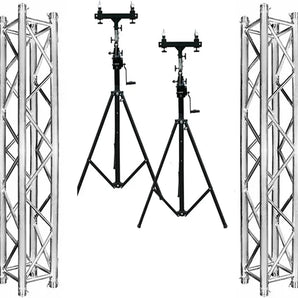 MR TRUSS DJ PRO Crank-up Portable 10' Lighting Stand with 12' Truss Package