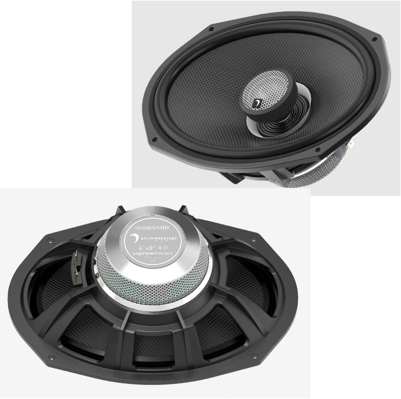 Diamond Audio HXM69F4BK 6"x9" 2-Way 4Ω High Output Marine Speaker