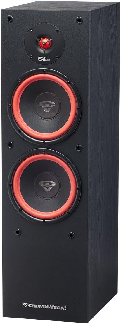 2 Cerwin Vega SL-28 Dual 8" 2-Way Home Audio Floor Speaker (Passive, Unpowered)
