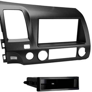 METRA 99-7816G Compatible with Honda Civic 2006-2011 Single or Double DIN Stereo Radio Install Dash Kit Gray