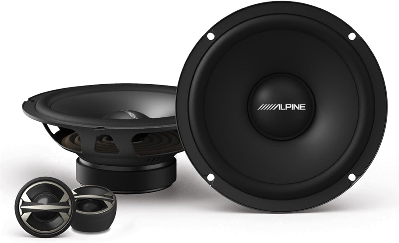 Alpine UTE-73BT, RUE-4360 Remote w/EL-E65C-G 6.5" Component Speaker Set