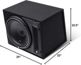 Rockford Fosgate P2-1X12 12" Subwoofer Loaded Enclosure with 800W Peak Power and sleek design.