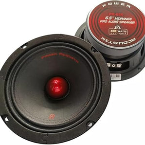 Power Acoustik PR-654 6.5" Midrange Pro Audio Speakers w/ Bullet Pair