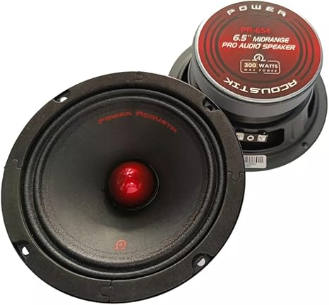 Power Acoustik PR-654 6.5" Midrange Pro Audio Speakers w/ Bullet Pair