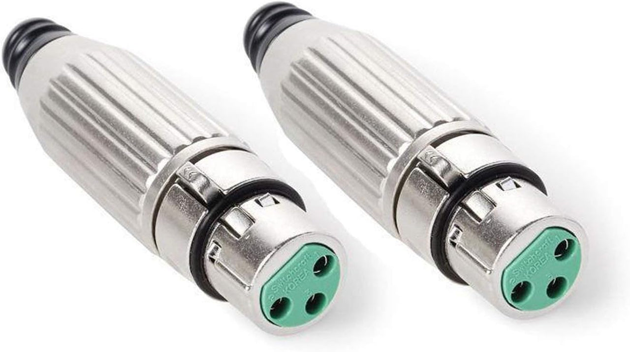 2 Switchcraft AAA3FZ AAA Series 3 Pin XLR Female Cable Mount, Silver Pins / Nickel Metal