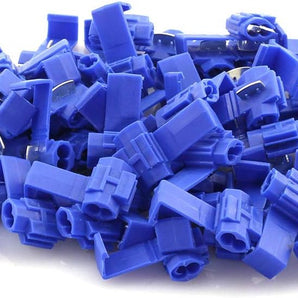 American Terminal SPL1614B 50pcs Lock Quick Splice Wire Terminals Snap Lock Blue 16-14 AWG