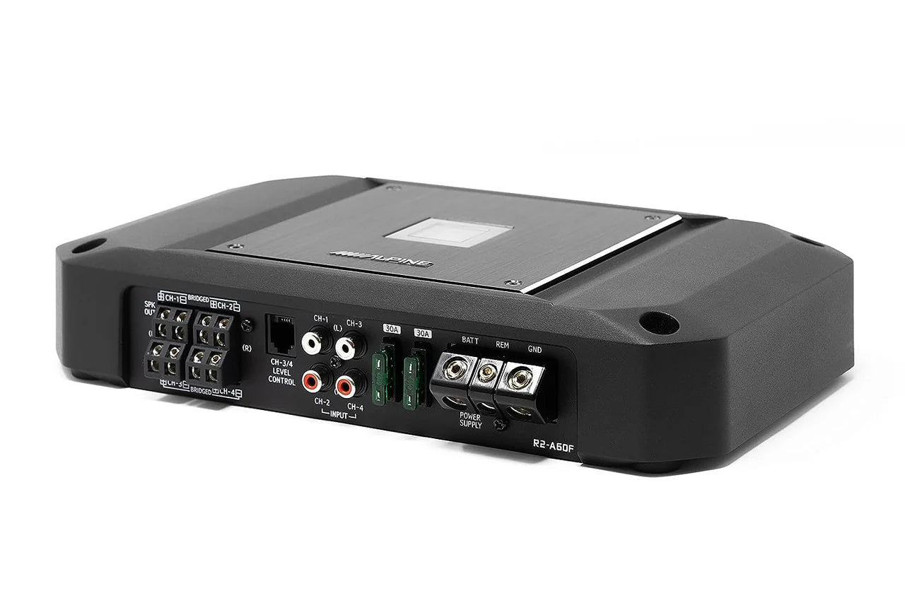 Alpine R2-S65C 6.5" Component + R2-S65 6.5" Speakers + R2-A60F 600W Amp + KIT4 Amp Kit
