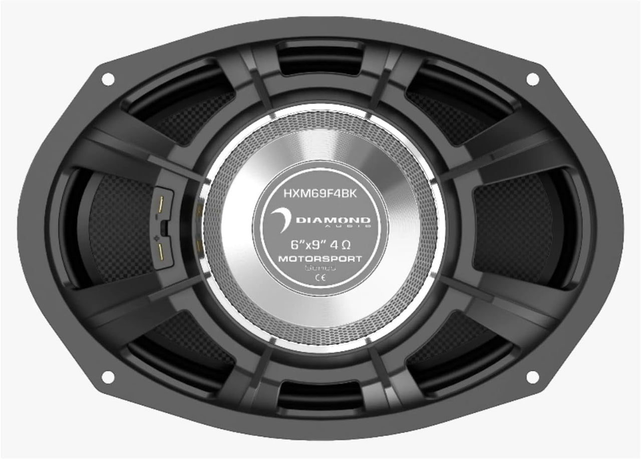 Diamond Audio HXM69F4BK 6"x9" 2-Way 4Ω High Output Marine Speaker