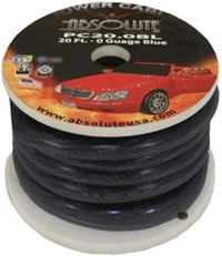 Thumbnail for Absolute P020BK 0 Gauge 20 Feet Black Power Ground Wire Cable