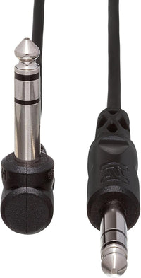 Thumbnail for Hosa CPP-105R Interconnect Cable - 1/4-inch TS Male to Right-angle 1/4-inch TS Male - 5 foot