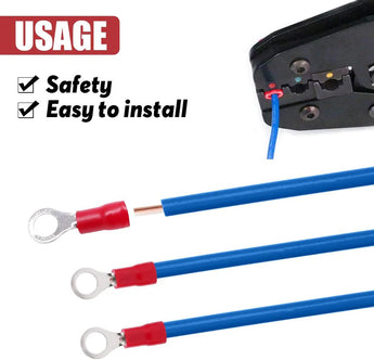Usage of MR DJ RT2218R vinyl insulated connectors with safety and easy installation features.