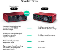 Thumbnail for Focusrite SCARLETT SOLO 4th Gen 192kHz USB Audio Interface