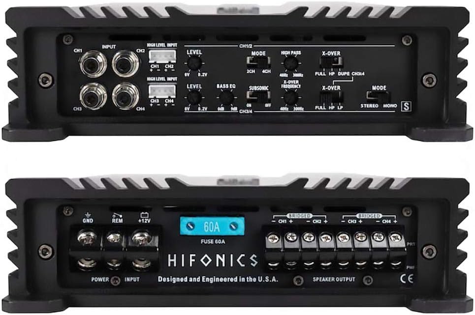 Hifonics GE-1400.4 1400 Watts Gemini Elite 4-Channel Amplifier