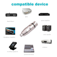 Thumbnail for 8 AT TRCAXLRF XLR Female to RCA Female Adapter Converter Gender Audio Coupler