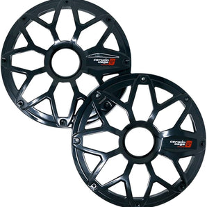 Cerwin Vega SM65FBB RPM Stroker 6.5" Flush Mount Speaker Grill, Black Pair, Steel With Powder Coating