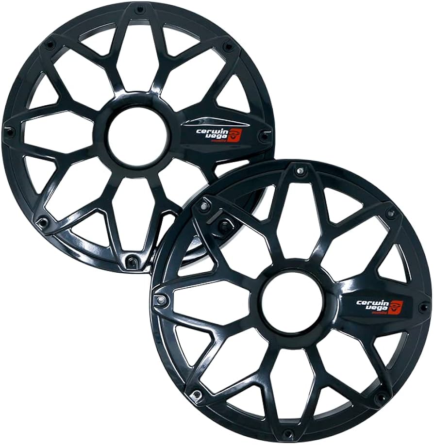 Cerwin Vega SM65FBB RPM Stroker 6.5" Flush Mount Speaker Grill, Black Pair, Steel With Powder Coating