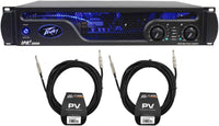 Thumbnail for Peavey IPR 2 2000 2-Channel Lightweight 2000W Power Amplifier +PVI100XLR Mic+2 Speaker Cables