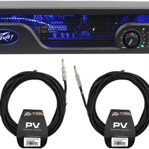 Peavey IPR 2 3000  2-Channel Lightweight 3000W Power Amplifier + 2 PV25 Speaker Cable