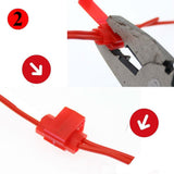 Quick splice wire terminals in yellow color, designed for 10-12 AWG wire connections.