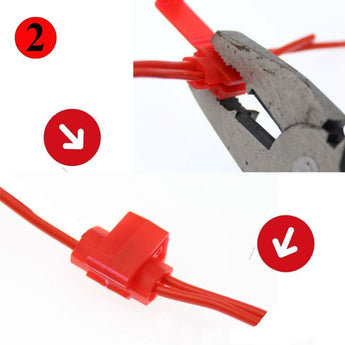 Quick splice wire terminals in yellow color, designed for 10-12 AWG wire connections.