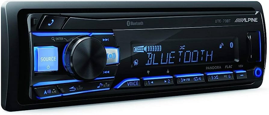 Alpine UTE-73BT Mech-less Digital Bluetooth with 2 S2-S40 4" 140 Watts 2-Way Speakers