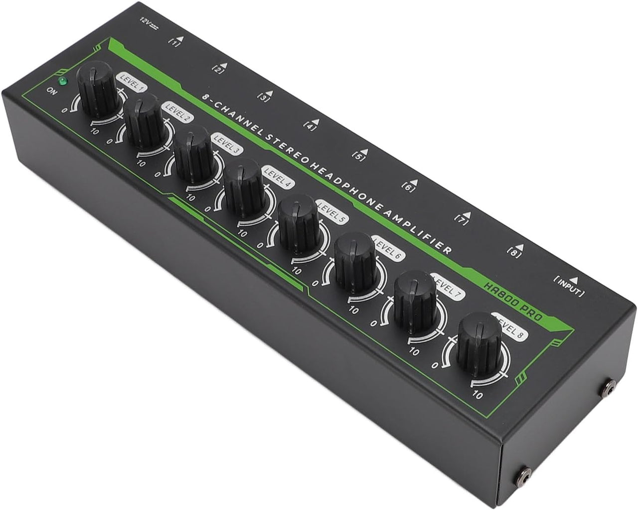 MR DJ Microamp HA800PRO Ultra-compact 8-channel stereo headphone amplifier