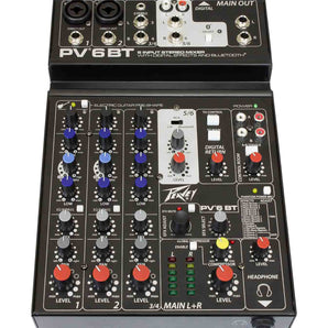 Peavey PV 6 BT Compact Mixer 6 Channel with Bluetooth