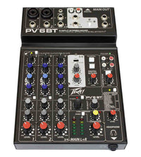 Thumbnail for Peavey PV 6 BT Compact Mixer 6 Channel with Bluetooth