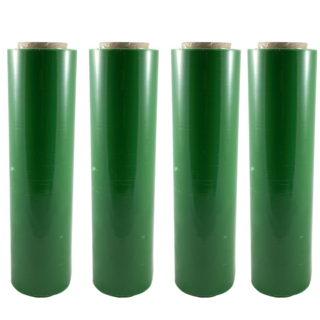 Absolute USA 4 Rolls clear green 18", 6000 SQ feet, 3" core, 80 gauge industrial plastic film shrink wrap