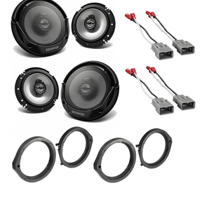 2 Set Kenwood KFC1666S 6.5" speaker Fit Honda 6.5" Or 6.75" Speaker Adapter & Harness