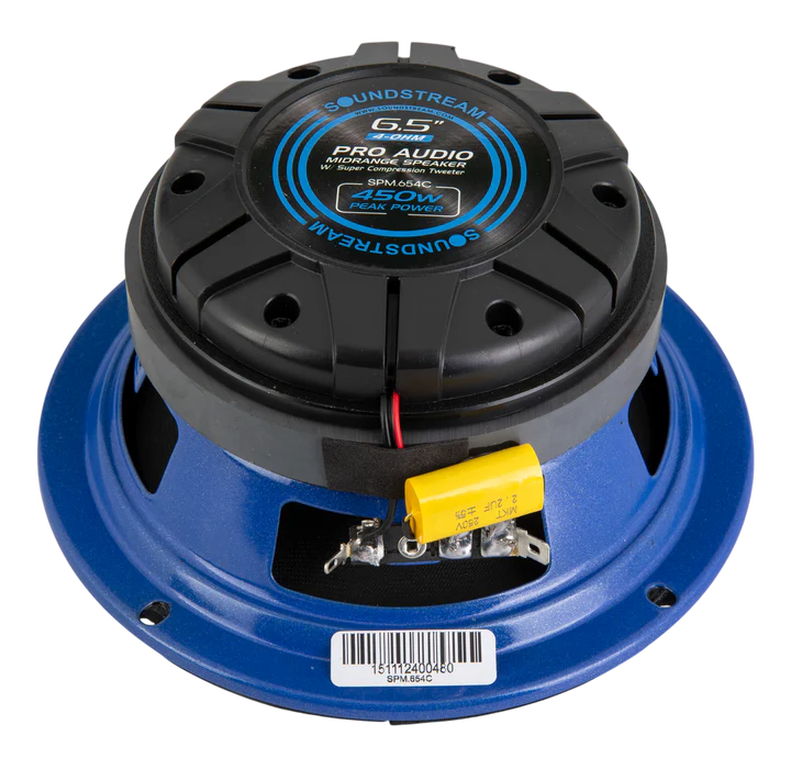 Soundstream SPM.654C 6.5" Midrange Pro Audio Loudspeaker w/ Super Compression Tweeter - 450W (Pair)
