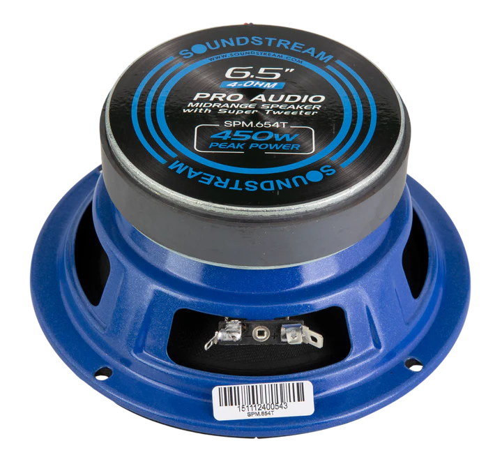 Soundstream SPM.654T 6.5" Pro Audio Midrange Speaker with Super Tweeter 450W (Pair)