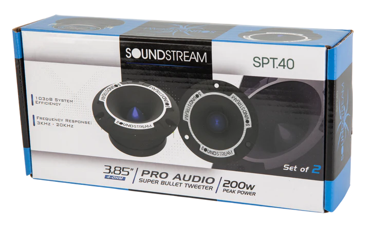 Soundstream SPT.40 3.85" Pro Audio Super Bullet Tweeter 200W (Pair)