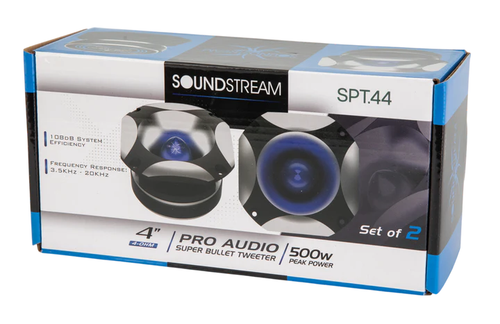 Soundstream SPT.44 4" Pro Audio Super Bullet Tweeter 500W (Pair)
