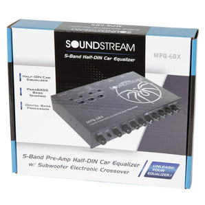 Soundstream MPQ-6BX 1/2 DIN 5-Band Equalizer w/ Digital Bass Reconstruction Processor