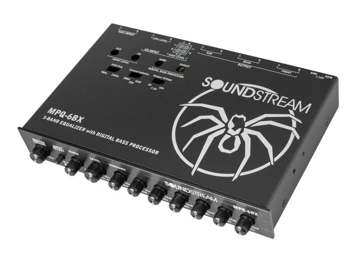 Soundstream MPQ-6BX 1/2 DIN 5-Band Equalizer w/ Digital Bass Reconstruction Processor