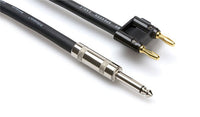 Thumbnail for Hosa SKJ-625BN, 1/4 in TS to Dual Banana Speaker Cable - 25 Ft