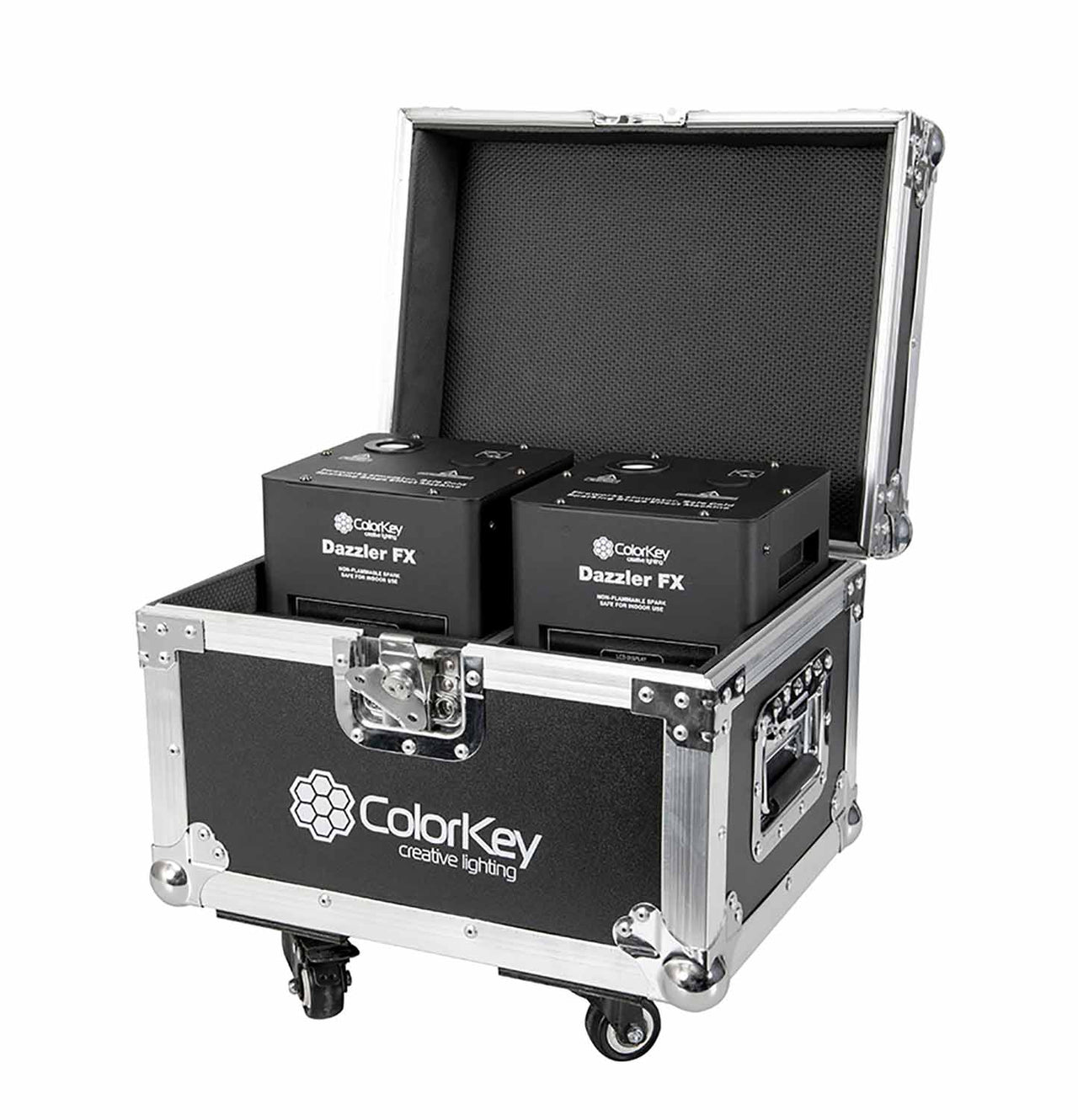 Colorkey CKU-9030 Road Case for 2-PC Dazzler FX Cold Spark Machine